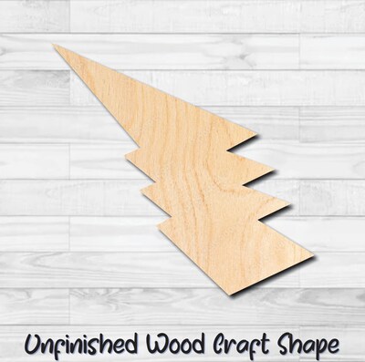 Lightning Bold Arrow 12 Unfinished Wood Shape Blank Laser Cutout Woodcraft Craft Supply ARR-036 - image1